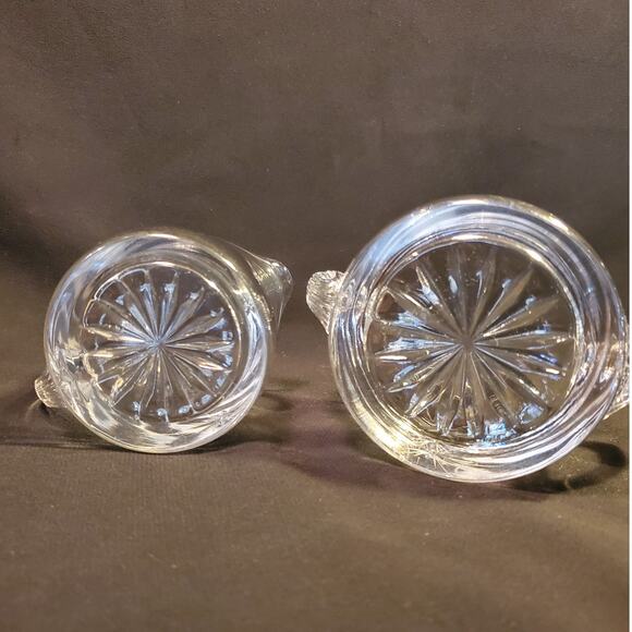 Vintage Susquehanna Crystal Sugar n Creamer in Six Point Star (Stem #4151) - Picture 9 of 9